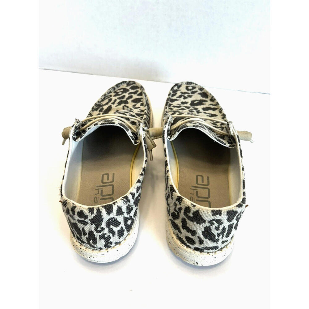 Hey Dude Wendy Woven Cheetah Gray Women's Comfort Shoes Slip On Loafer Size US 8 - Picture 8 of 9